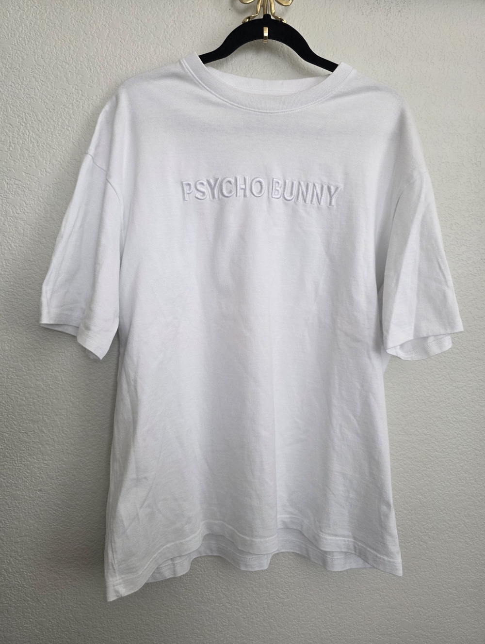 Mens Psycho Bunny Embossed Lettering Heavyweight Shirt Sz 7/XL